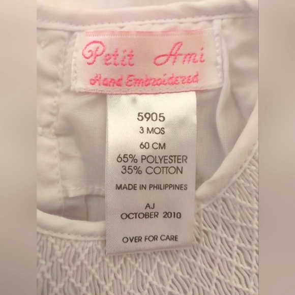 Petit Ami white baby girl dress - Picture 5 of 5